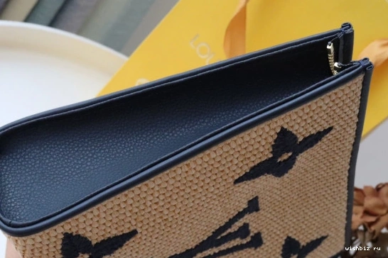 WIS Monogram Toiletry LOUIS Pouch Raffia VUITTON 1017